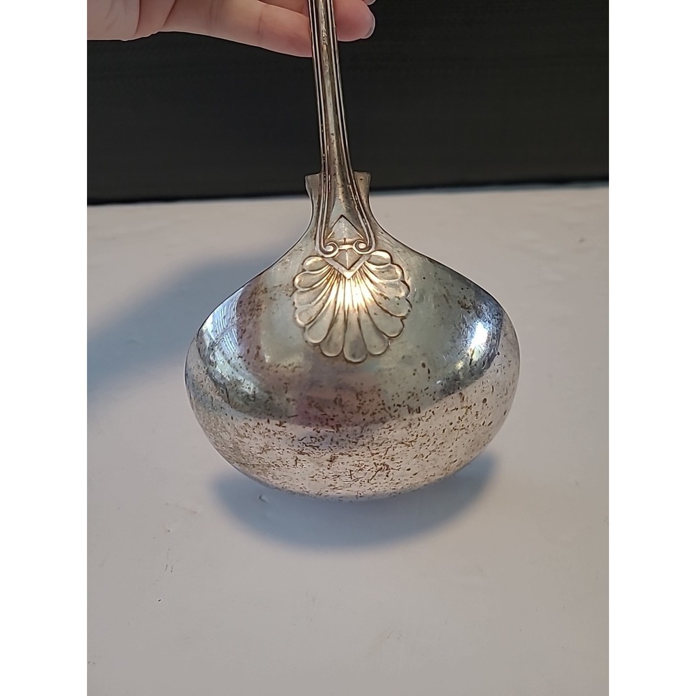 Silver Plated Sheffield England Company Ladle 12" Long And 4" Wide - Picture 4 of 9